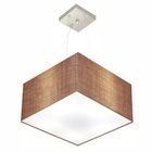 Lustre Pendente Quadrado Palha Mj-4197 Para Mesa De Jantar E