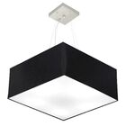 Lustre Pendente Quadrado Preto Mj-4071 Para Mesa De Jantar E
