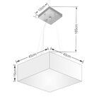 Lustre Pendente Quadrado Preto Mj-4196 Para Mesa De Jantar E