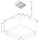 Lustre Pendente Quadrado Rustico Bege Mj-4128 Para Mesa De Ja