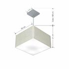 Lustre Pendente Quadrado Rustico Cinza Mj-4020 Para Mesa De J