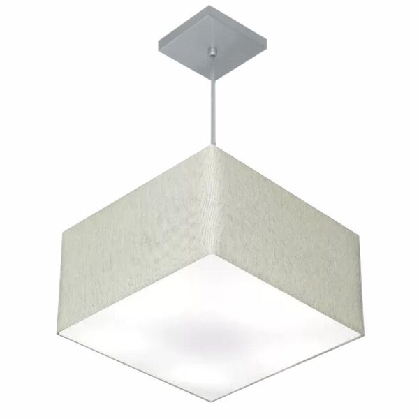 Lustre Pendente Quadrado Rustico Cinza Mj-4020 Para Mesa De J