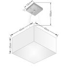 Lustre Pendente Quadrado Rustico Cinza Mj-4195 Para Mesa De J