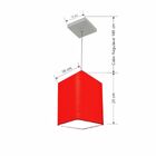 Lustre Pendente Quadrado Vivare Md-4007 Cúpula Em Tecido 25/1