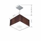 Lustre Pendente Quadrado Vivare Md-4020 Cúpula Em Tecido 21/3