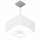 Lustre Pendente Quadrado Vivare Md-4020 Cúpula Em Tecido 21/3