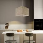 Lustre Pendente Quadrado Vivare Md-4058 Cúpula Em Tecido 21/2