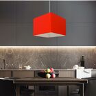 Lustre Pendente Quadrado Vivare Md-4058 Cúpula Em Tecido 21/2