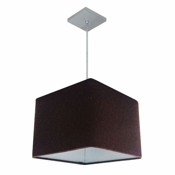 Lustre Pendente Quadrado Vivare Md-4059 Cúpula Em Tecido 21/3