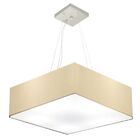 Lustre Pendente Quadrado Vivare Md-4137 Cúpula Em Tecido 15/7