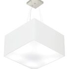 Lustre Pendente Quadrado Vivare Md-4199 Cúpula Em Tecido 30/6