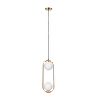 Lustre Pendente Quality Cadre 1334 G9 Bivolt - Bronze / Branc