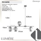 Lustre Pendente Quality Cutie 1330 E27 Bivolt Fumê