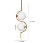 Lustre Pendente Quality Deuce 1347 Bronze / Branco G9 Bivolt