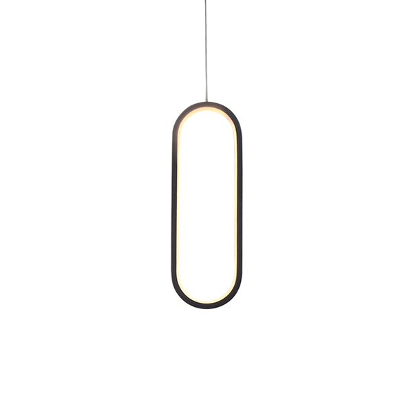 Lustre Pendente Quality Hoop 1321 Led Bivolt - Preto - Único