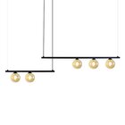 Lustre Pendente Quality Orbit 1528 G9 Bivolt Preto / Champagne