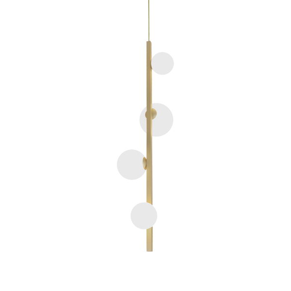 Lustre Pendente Quality Orbit 1530 Dourado / Branco G9 Bivolt