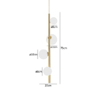 Lustre Pendente Quality Orbit 1530 Dourado / Branco G9 Bivolt