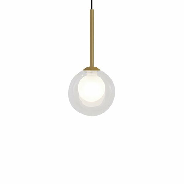 Lustre Pendente Quality Orbit 1534 G9 Bivolt Dourado / Transp