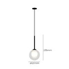 Lustre Pendente Quality Orbit 1534 G9 Bivolt Preto / Transpar