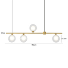 Lustre Pendente Quality Orbit 1539 G9 Bivolt Dourado / Transp
