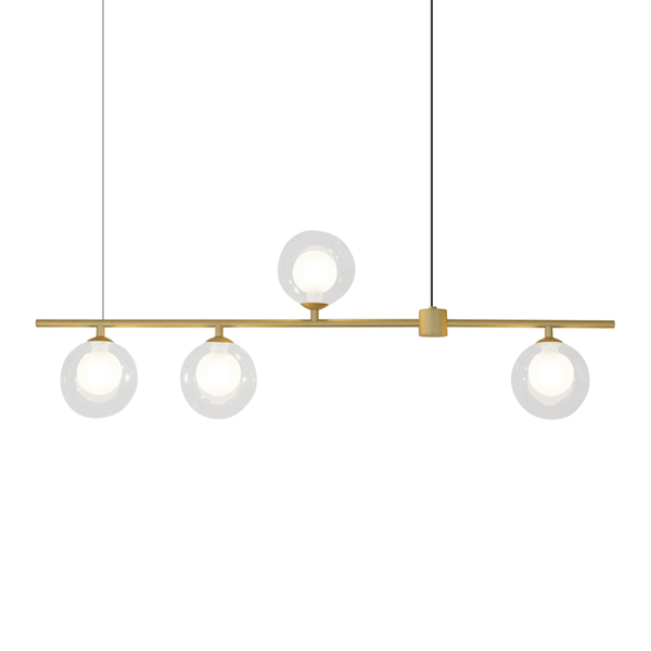 Lustre Pendente Quality Orbit 1539 G9 Bivolt Dourado / Transp