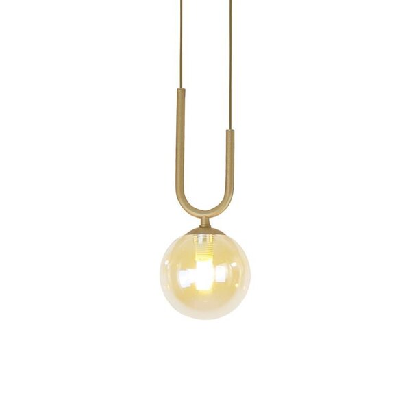 Lustre Pendente Quality Orbit Ii 1552 Dourado / Champagne G9