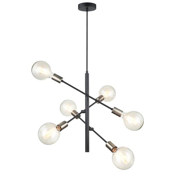 Lustre Pendente Quality Pd1310 Arrow Preto E27 Bivolt - Único