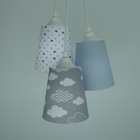 Lustre Pendente Quarto Infantil Nuvens Cinza E Branco Bivolt