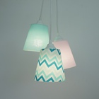 Lustre Pendente Quarto Sala Consultório Cor Rosa E Verde Bivo