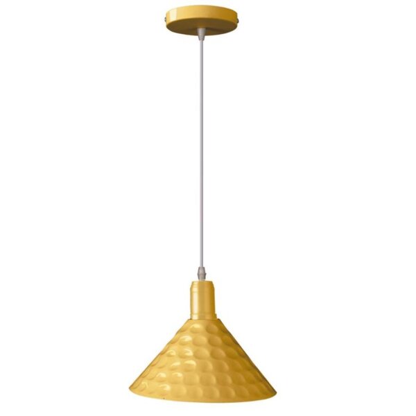 Lustre Pendente Redondo Aquarela Hat Bronzearte Dourado
