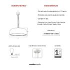 Lustre Pendente Redondo Baccino Avant Aço Branco