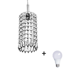 Lustre Pendente Redondo Clearcrillic Cristal Acrílico Com Lâ
