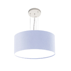 Lustre Pendente Redondo Cúpula Em Tecido 30x15 Azul5933