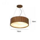 Lustre Pendente Redondo Madeira Imbuia Bivolt
