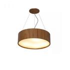 Lustre Pendente Redondo Madeira Imbuia Bivolt