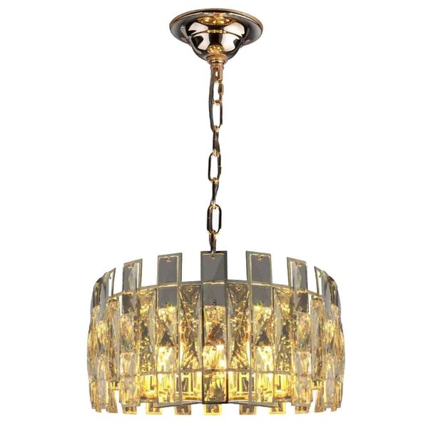 Lustre Pendente Redondo Montaggio Basic Cristal Legítimo 45cm