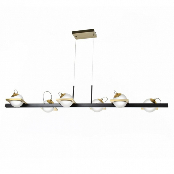 Lustre Pendente Retangular 18x120x32cm Metal E Vidro