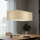 Lustre Pendente Retangular Md-4372 Cúpula Em Tecido 60x40cm B