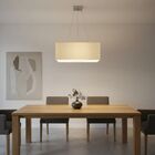 Lustre Pendente Retangular Md-4372 Cúpula Em Tecido 60x40cm B