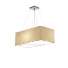 Lustre Pendente Retangular Md-4372 Cúpula Em Tecido 60x40cm B