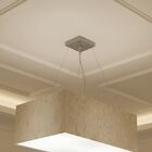 Lustre Pendente Retangular Md-4372 Cúpula Em Tecido 60x40cm L