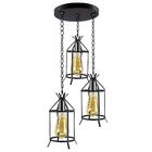 Lustre Pendente Rustico Coutry Texas 1001/3 Pt/cromado