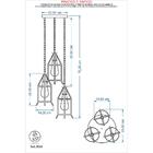 Lustre Pendente Rustico Coutry Texas 1001/3 Pt/dourado