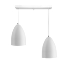 Lustre Pendente Sadan Duplo Base Retangular Branco