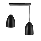 Lustre Pendente Sadan Duplo Base Retangular Preto