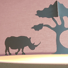 Lustre Pendente Safari Savana Cúpula Tecido 40x15cm  Rosa