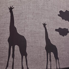 Lustre Pendente Safari Savana Cúpula Tecido 50x15cm  Cinza