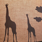 Lustre Pendente Safari Savana Cúpula Tecido 50x15cm  Cru