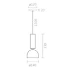 Lustre Pendente Savana Moderno Preto Spotline